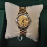 Rolex Ladies Presidential 18K Yellow Gold Diamond Watch 67.5g