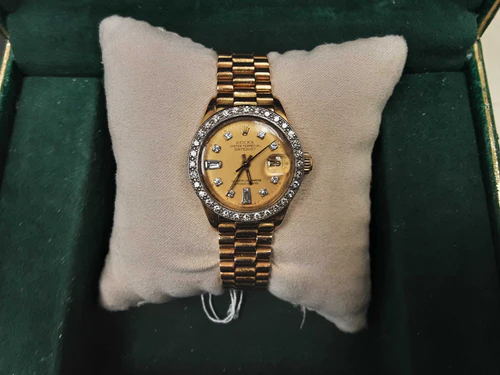 Rolex Ladies Presidential 18K Yellow Gold Diamond Watch 67.5g