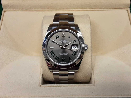 Rolex Datejust 126300 Stainless Steel Watch Wimbledon Dial