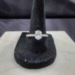 14K White Gold Diamond Engagement Ring Size 7 2.7g