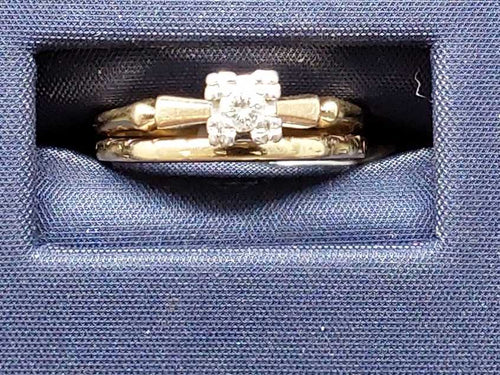 14K Yellow Gold Diamond Engagement Ring Size 20 2.9g