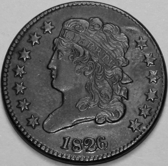 1826-P Half Cent Classic Head Coin