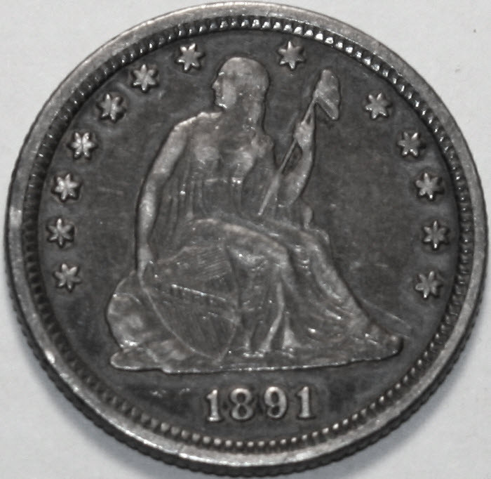 1891-P Seated Liberty Quarter 90% Silver Proof Coin