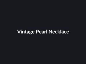Vintage Pearl Necklace